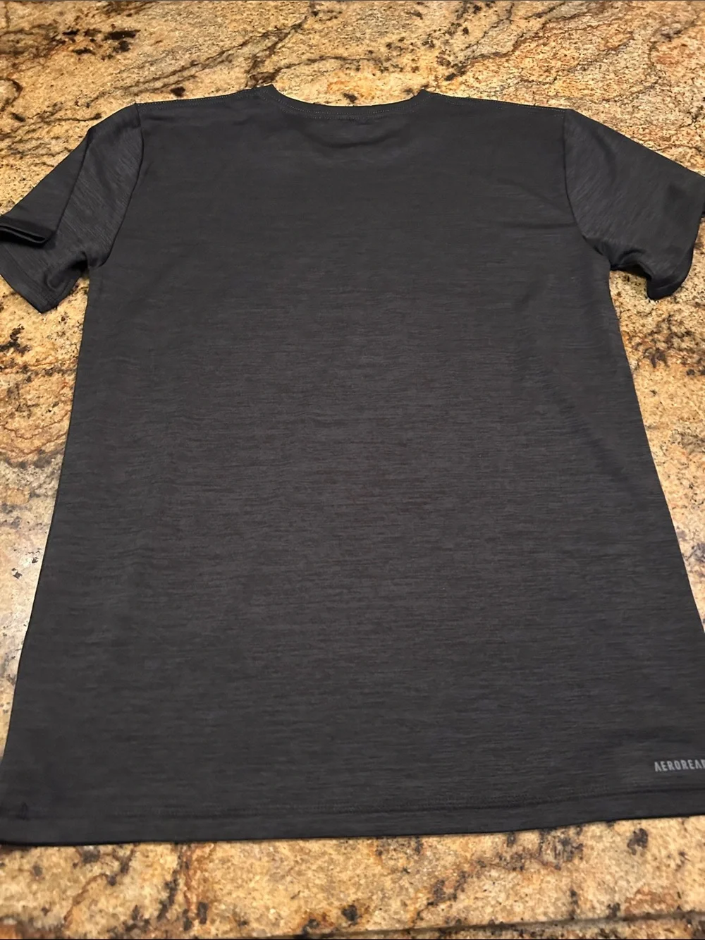 adidas Black Short-Sleeve Logo Tee with Teal and Coral Accents